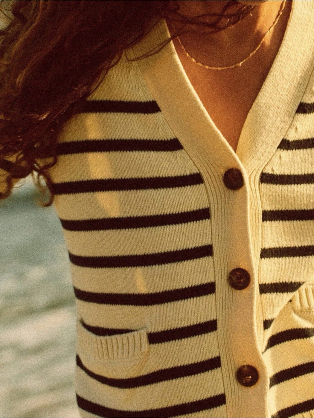 Faherty Coast Cardigan Mariner Stripe